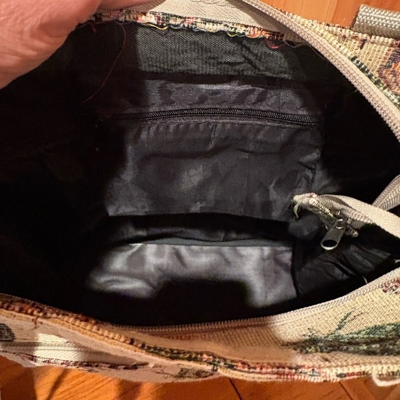 Vintage Butterfly Tapestry Tote Bag with coin Pouch - Picture 10 of 11